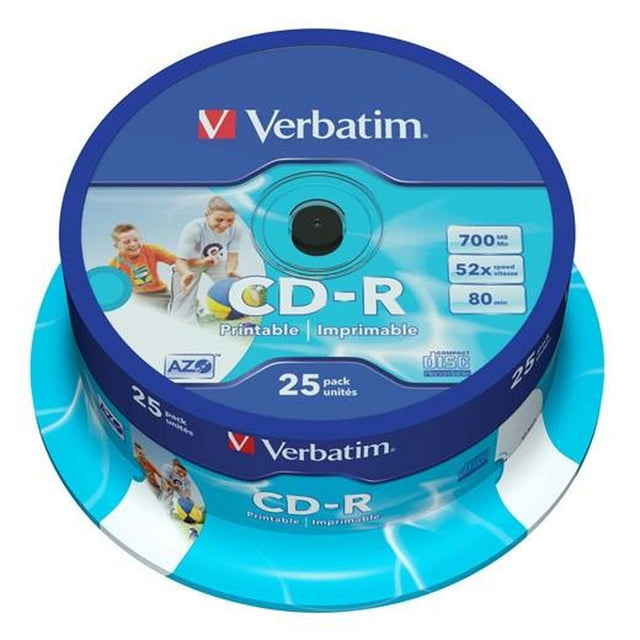 CD-R Verbatim 700 MB 52x 25 pcs 25 Unités 700 MB 52x