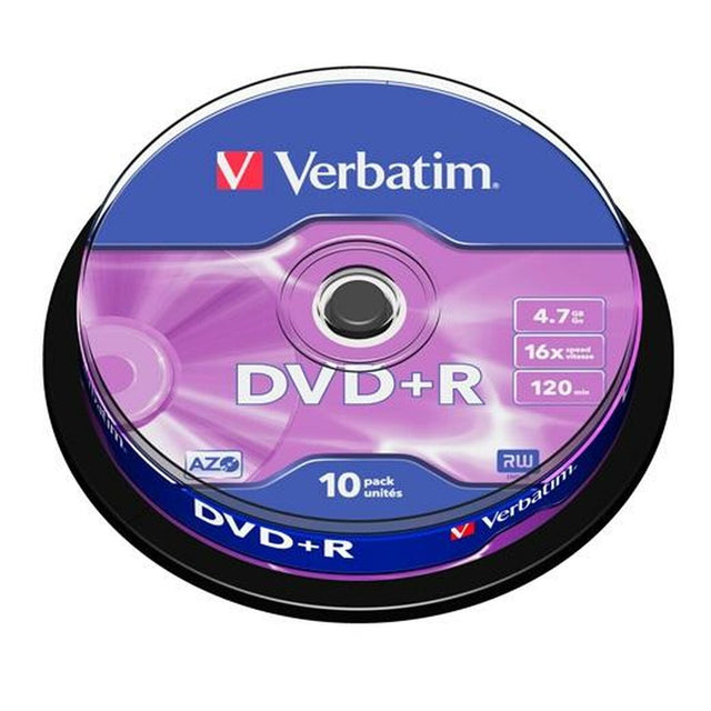 DVD+R Verbatim 10 Unités 16x 4,7 GB