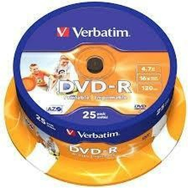DVD-R Verbatim 25 Unités 16x 4,7 GB