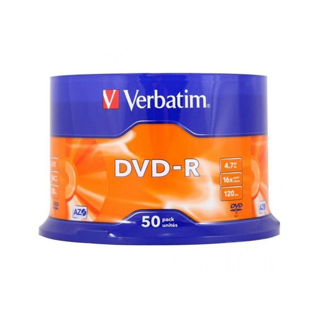 DVD-R Verbatim Matt Silver 50 Unités 16x 4,7 GB