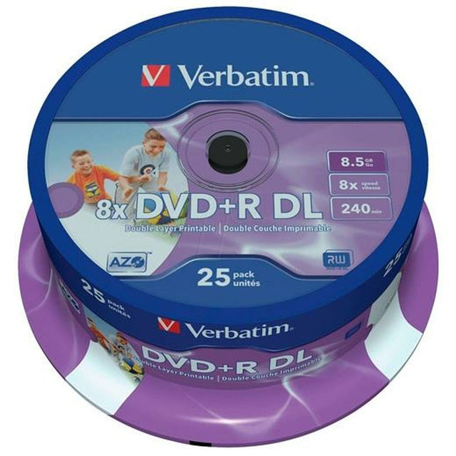 DVD-R Verbatim 25 Unités 8,5 GB 8x