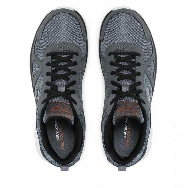Chaussures de marche pour homme Lace Up Jogger Memory Foam Skechers 52631 43 Gris foncé