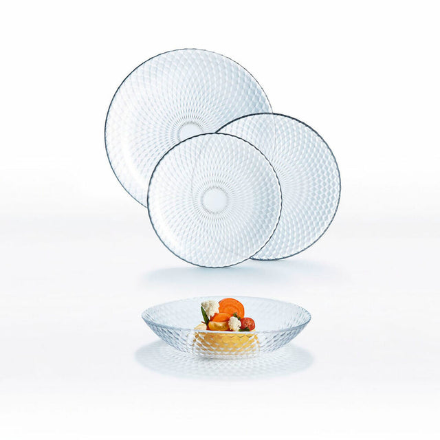 Assietes Luminarc Pampille Clear Transparent verre (18 Pièces)
