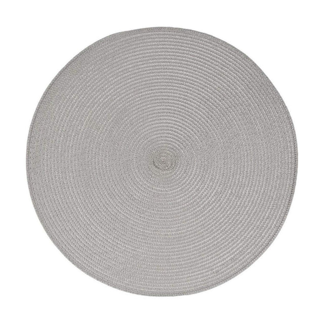 Dessous de plat 5five Tresser Grey Rond Gris polypropylène (Ø 38 cm)