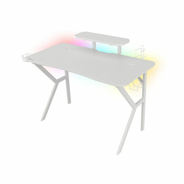 Table Gaming Genesis Holm 320 RGB Blanc Bois MDF