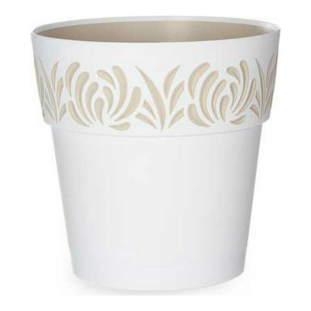 Pot auto-arrosant Stefanplast Gaia Blanc Beige Plastique 25 x 25 x 25 cm
