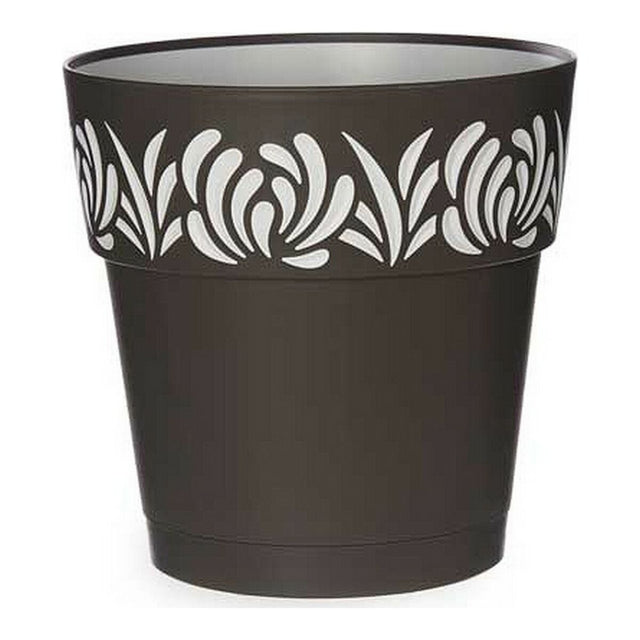 Pot auto-arrosant Stefanplast Gaia Anthracite Gris Plastique 25 x 25 x 25 cm