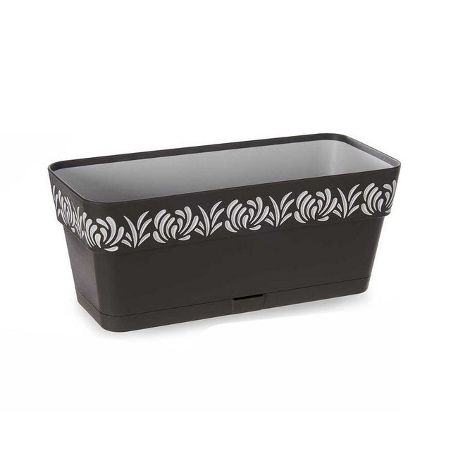 Jardinière auto-arrosante Stefanplast 3919229 Anthracite 13,3 x 12,3 x 29,3 cm Gris Plastique