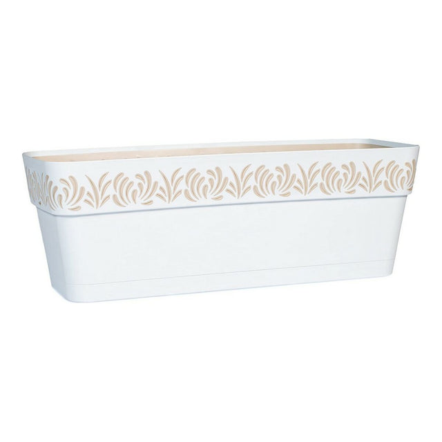 Jardinière auto-arrosante Stefanplast 3919401 Blanc Beige Plastique