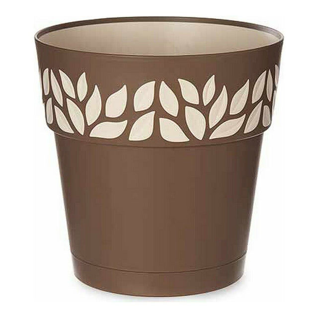 Pot auto-arrosant Stefanplast 3920211 Beige Marron Plastique 25 x 25 x 25 cm