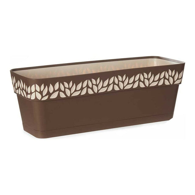 Jardinière auto-arrosante Stefanplast 3920511 Marron Beige Plastique