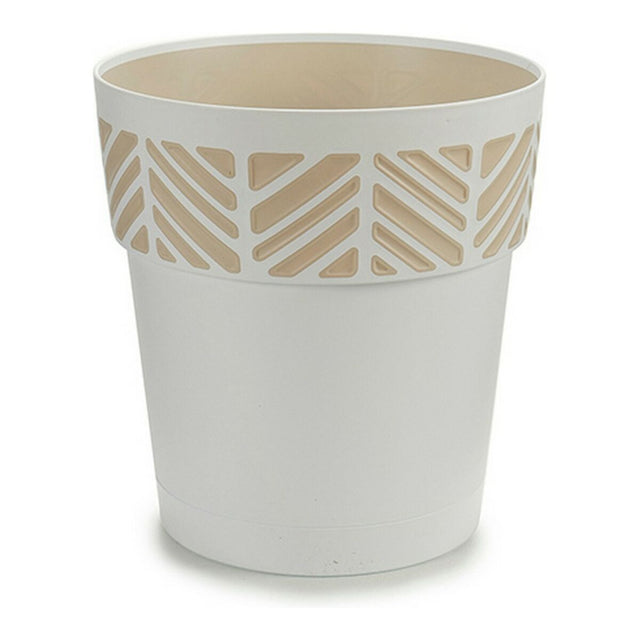 Cache-pot Stefanplast STF833 Beige Blanc Plastique 25 x 25 x 25 cm