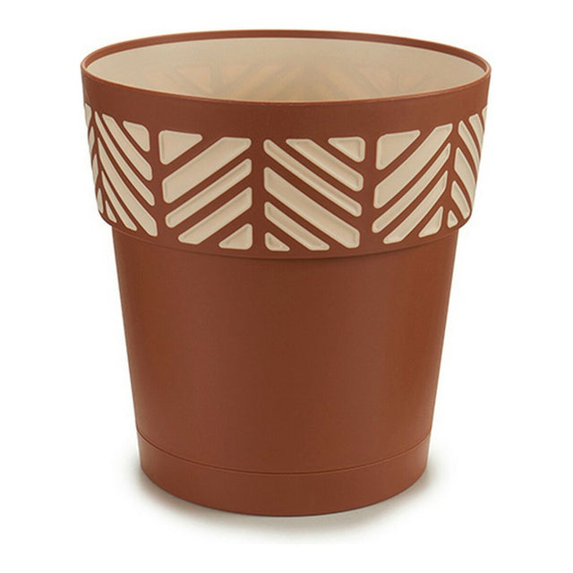 Cache-pot Stefanplast 8003507945517 Marron Beige Terre cuite Plastique 25 x 25 x 25 cm
