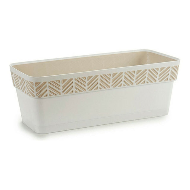 Jardinière Stefanplast STF841 Beige Blanc Plastique