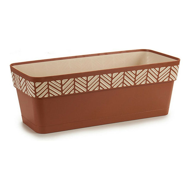 Jardinière Stefanplast 8003507949515 Beige Terre cuite Plastique 18 x 17 x 49 cm