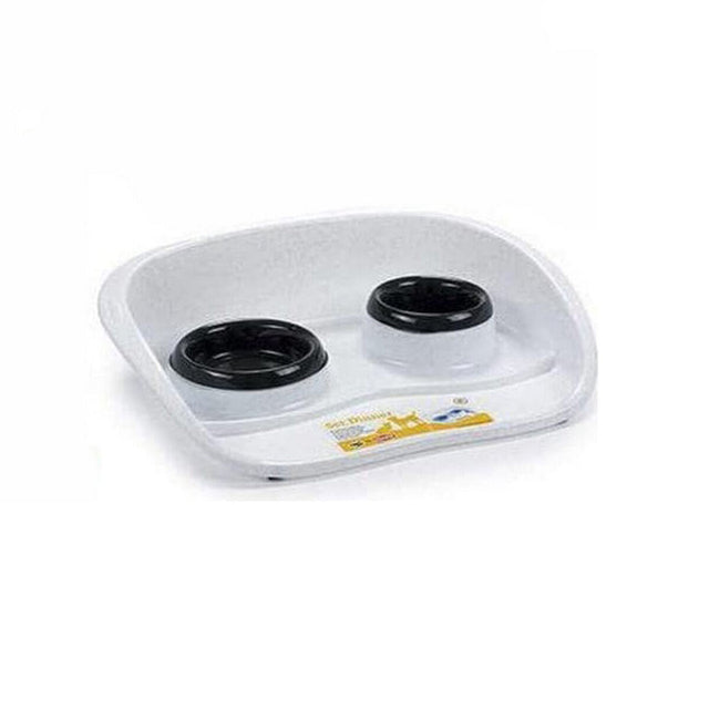 Mangeoir pour animaux Double Stefanplast Plastique 34 x 11 x 46,5 cm