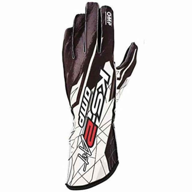 Gants de karting OMP KS-2 ART Taille M Blanc