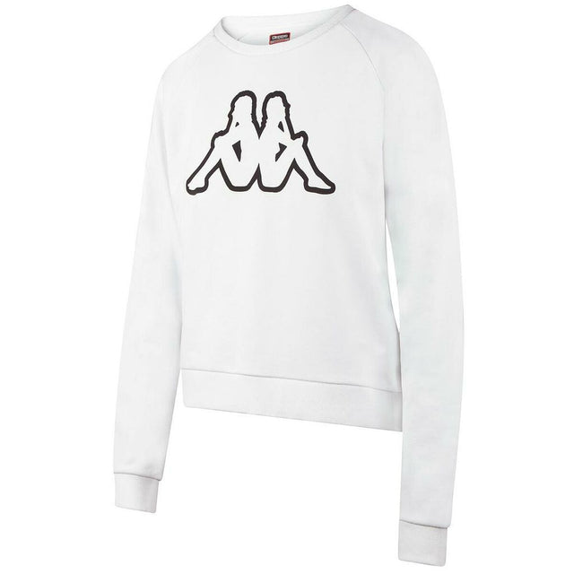 Sweat sans capuche femme LOGO TAPE DEWEL Kappa Blanc