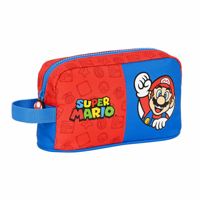 Sac glacière goûter Super Mario Rouge Bleu (21.5 x 12 x 6.5 cm)