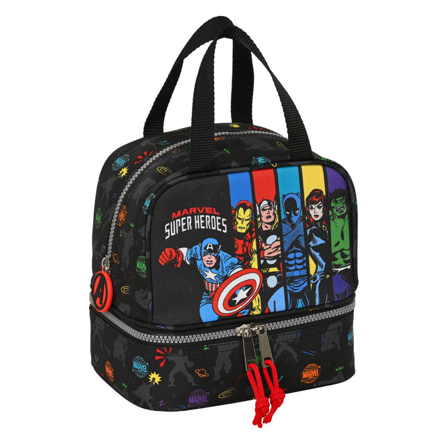 Sac à goûter The Avengers Super heroes Noir 20 x 20 x 15 cm