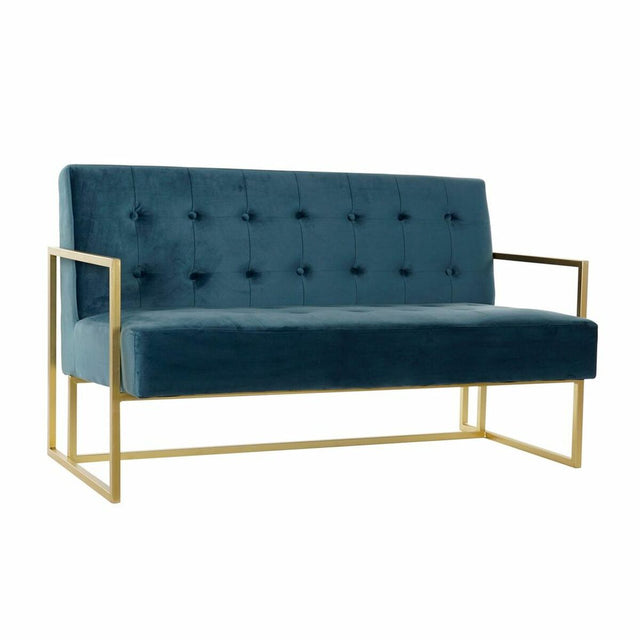 Canapé DKD Home Decor 8424001802340 128 x 70 x 76 cm Bleu Doré Métal Moderne