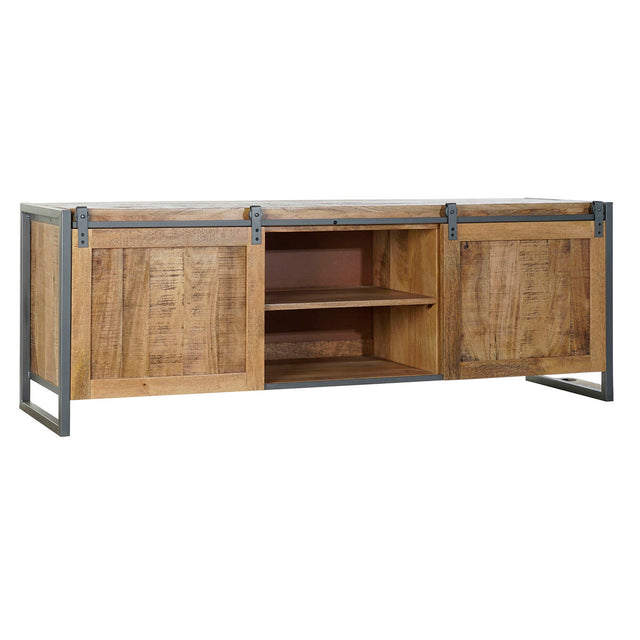 Meubles de télévision DKD Home Decor 161 x 46 x 57 cm Naturel Noir Métal Bois de manguier
