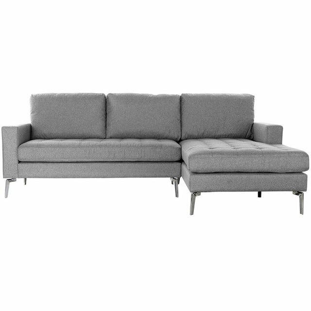 Canapé chaise longue DKD Home Decor 8424001809127 240 x 160 x 84 cm Gris Métal Moderne
