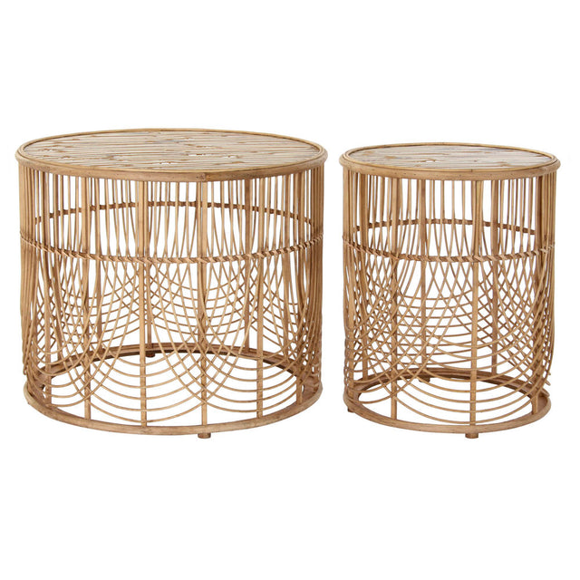 Table d'appoint DKD Home Decor 8424001811212 63 x 63 x 52 cm Naturel Rotin