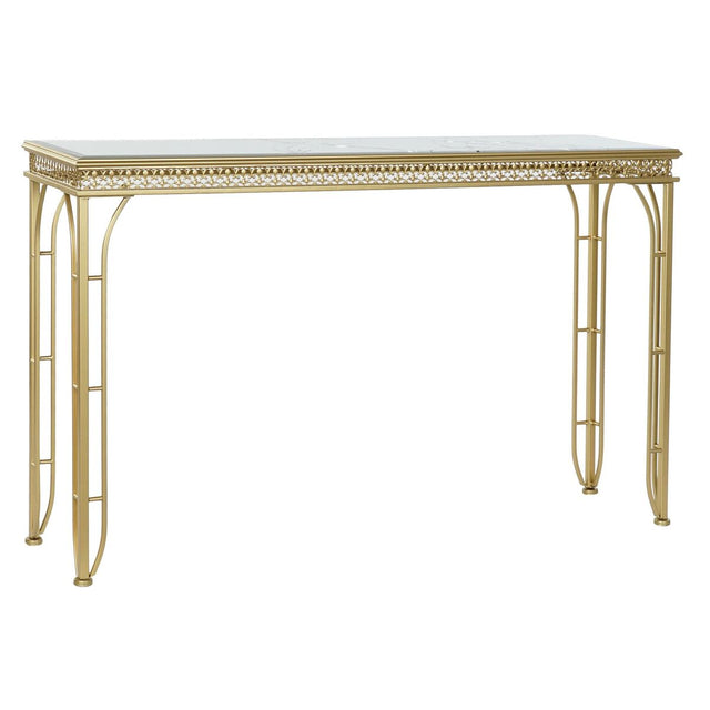 Table d'appoint DKD Home Decor 120 x 30 x 73 cm Miroir Doré Métal