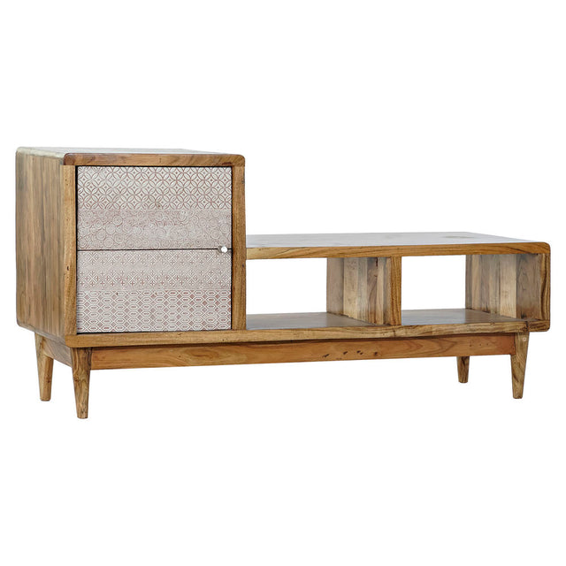 Meubles de télévision DKD Home Decor 125 x 41 x 62 cm Naturel Métal Crème Acacia