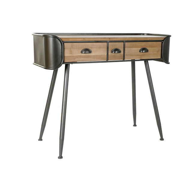 Console DKD Home Decor 103 x 38 x 82,5 cm Sapin Naturel Gris Métal
