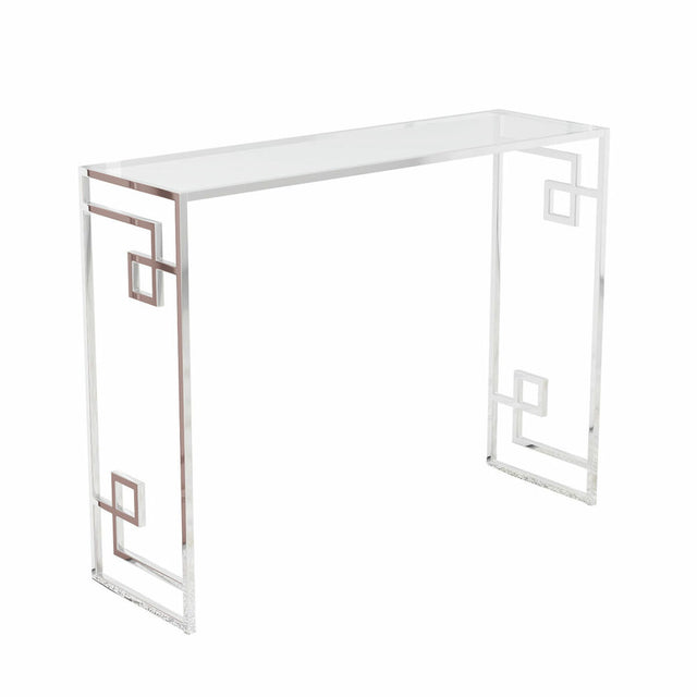 Console DKD Home Decor Verre Métal Argent (120 x 40 x 78 cm)