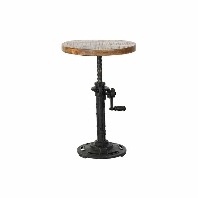 Table d'appoint DKD Home Decor Noir Métal Bois Marron Vintage (35 x 35 x 46 cm)