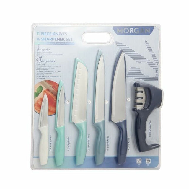 Ensemble de Couteaux DKD Home Decor (3 x 2 x 19 cm) 3 x 2 x 19 cm Acier inoxydable polypropylène (6 pcs)
