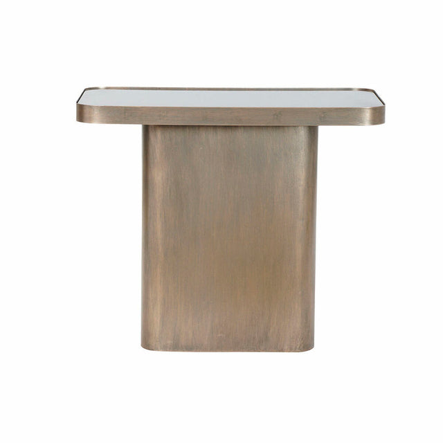 Table d'appoint DKD Home Decor Verre Noir Métal Cuivre (60 x 35,5 x 50 cm)