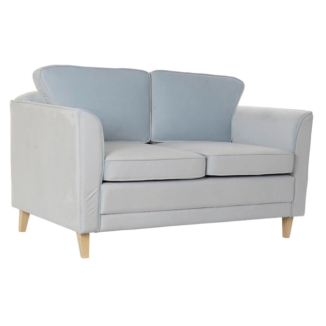 Canapé DKD Home Decor 136 x 76 x 82 cm Sixties Bois Bleu ciel