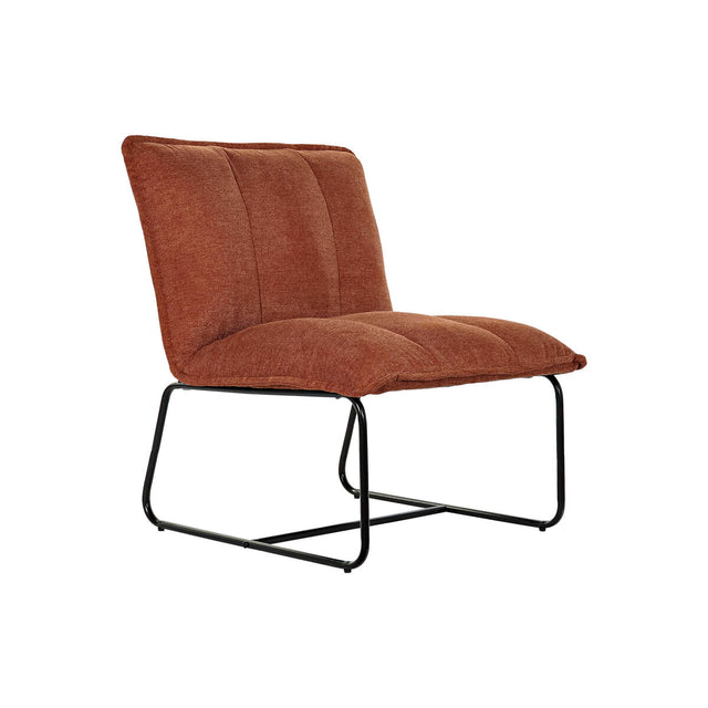 Fauteuil DKD Home Decor 66 x 71 x 77 cm Noir Métal Terre cuite