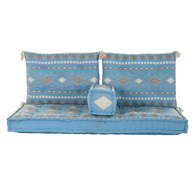 Fauteuil DKD Home Decor 150 x 74 x 14 cm Bleu ciel (4 Pièces)