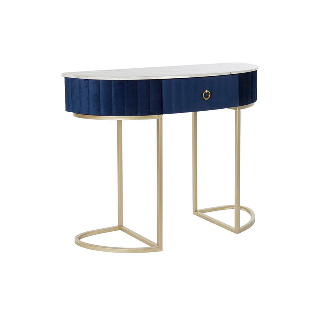 Console DKD Home Decor 100 x 40 x 76 cm Bleu Doré Métal Blanc