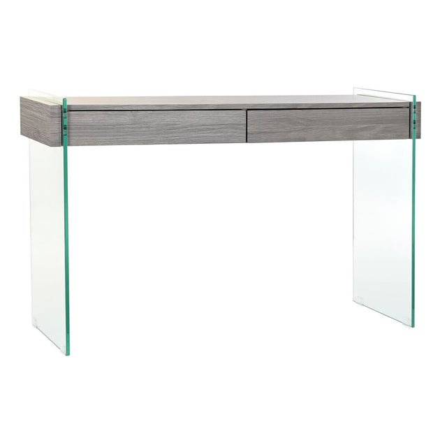 Console DKD Home Decor Verre Gris Transparent 120 x 40 x 76 cm Bois MDF