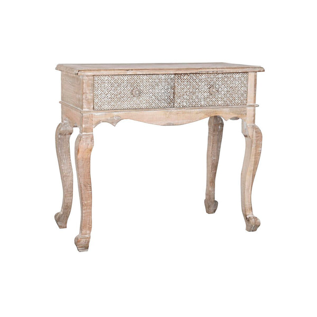 Console DKD Home Decor 91 x 42 x 81 cm Naturel Blanc Bois de manguier