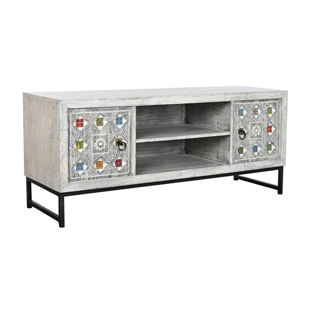 Meubles de télévision DKD Home Decor Céramique Bois de manguier (130 x 40 x 56 cm)