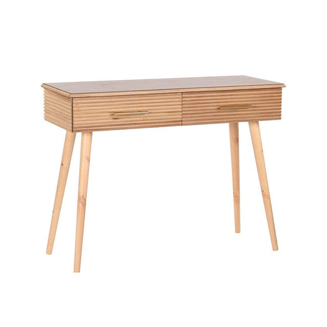 Console DKD Home Decor 100 x 40 x 76 cm Doré Marron Clair Bois de paulownia Bois MDF