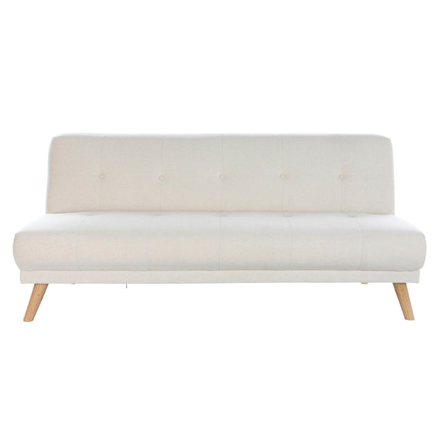 Canapé Convertible DKD Home Decor Scandi Bois d'hévéa Crème 172 x 80 x 76 cm