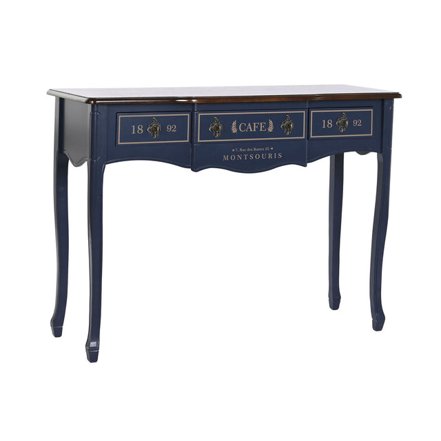 Console DKD Home Decor Céramique Marron Blue marine (110 x 40 x 79 cm)