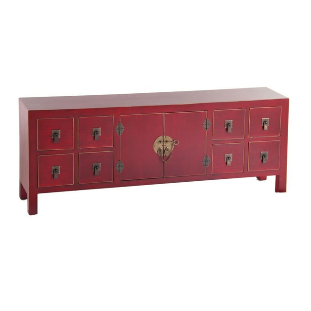 Meubles de télévision ORIENTE 130 x 24 x 50,5 cm Rouge Bois