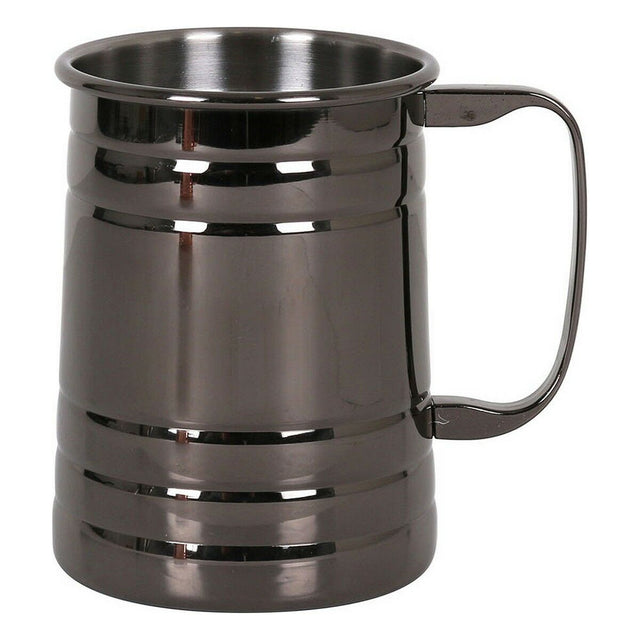 Chope à bière Noir Acier inoxydable Ø 8 x 11,5 cm (500 ml)