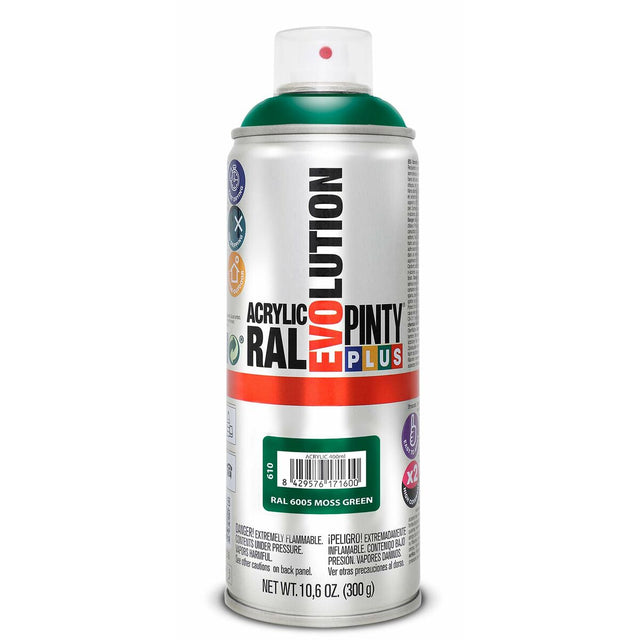 Peinture en spray Pintyplus Evolution RAL 6005 300 ml Moss Green