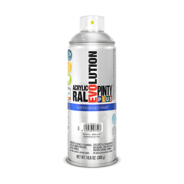 Vernis en spray Pintyplus Evolution B199 Brille A base d'eau 300 ml Incolore