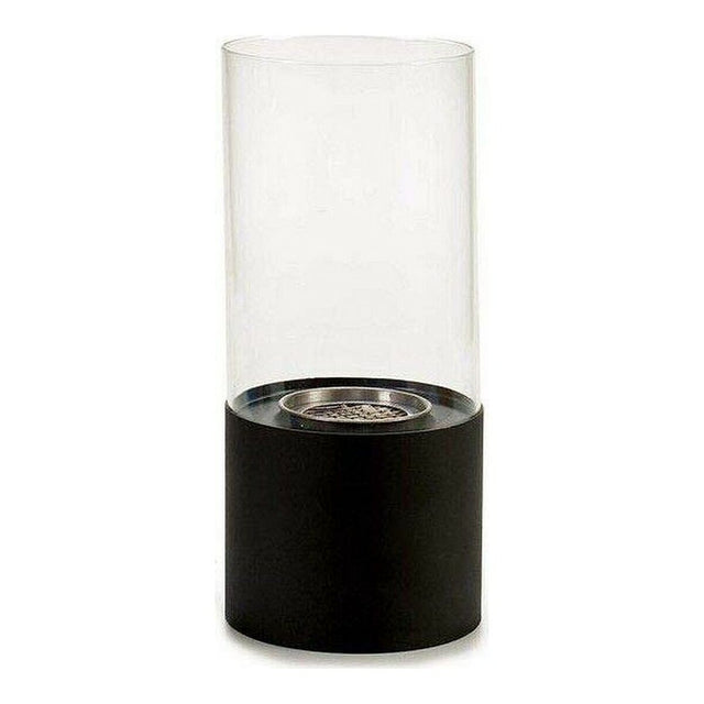 Brûleur Noir Métal verre (12 x 26 x 12 cm)